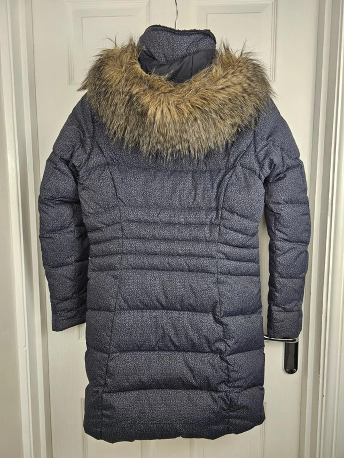 Columbia Womens Long Full Zip Hooded Down Parka Jacket/Coat - S/Small - Grey