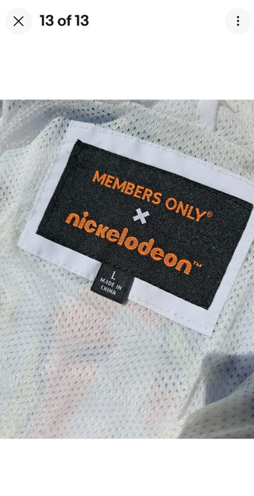 Rare Members Only X Nickelodeon Pullover 1/2 Zip Windbreaker Jacket/Anorak - L