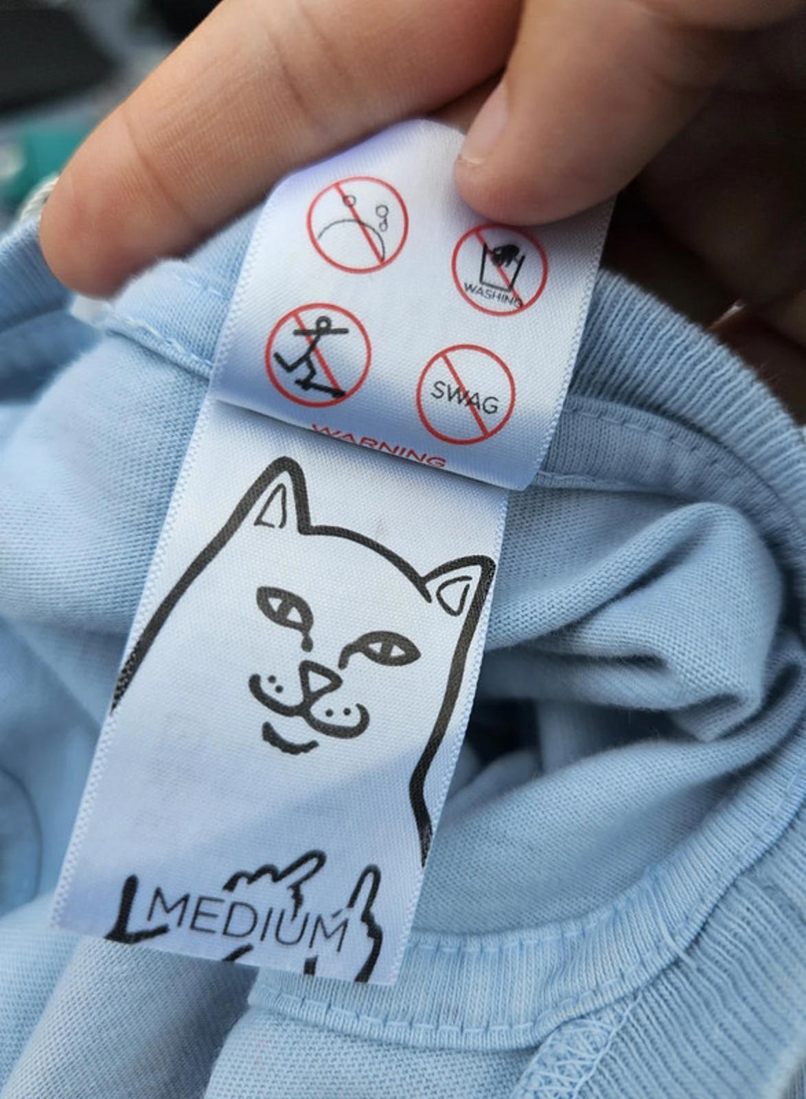 Ripndip Blue Long Sleeve Mother Nermal Print T-Shirt - M/Medium**