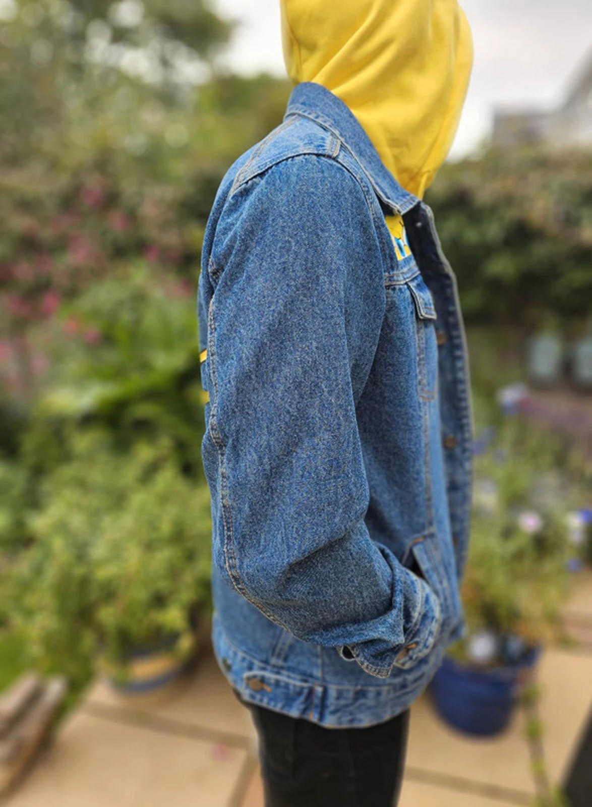 Rare Members Only X Nickelodeon X Sponge Bob Hoodie Denim Jacket - L/Large