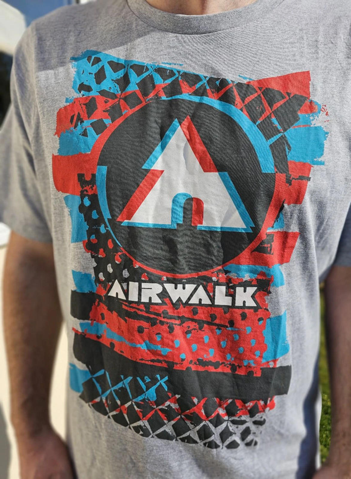 Airwalk Short Sleeve Top T-Shirt Grey XXL/Extra Extra Large Mens/Unisex BNWT**