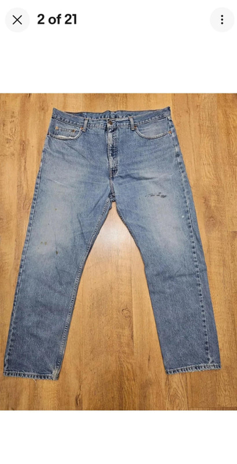 Levi's Vintage Orange Tab Blue Jeans 615 Straight Fit - W39/30L