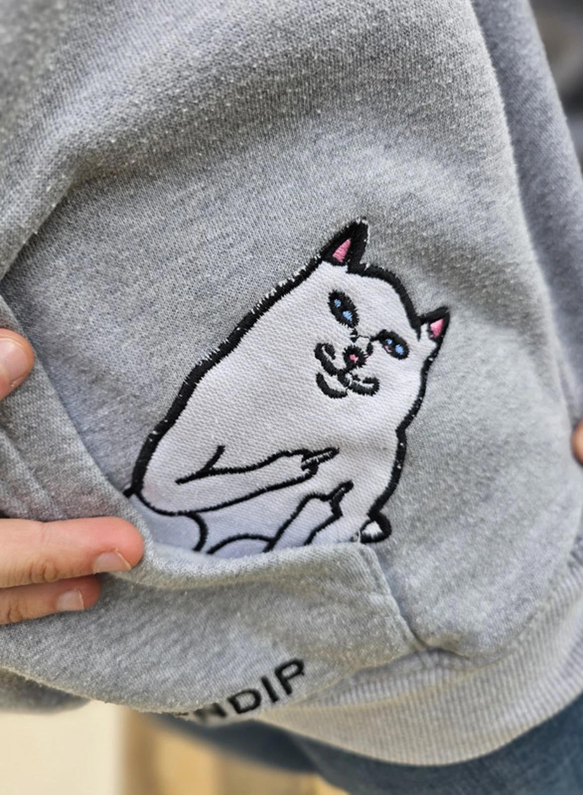 Awesome Grey RipnDip Hoodie Small/Medium S/M - Small/Medium