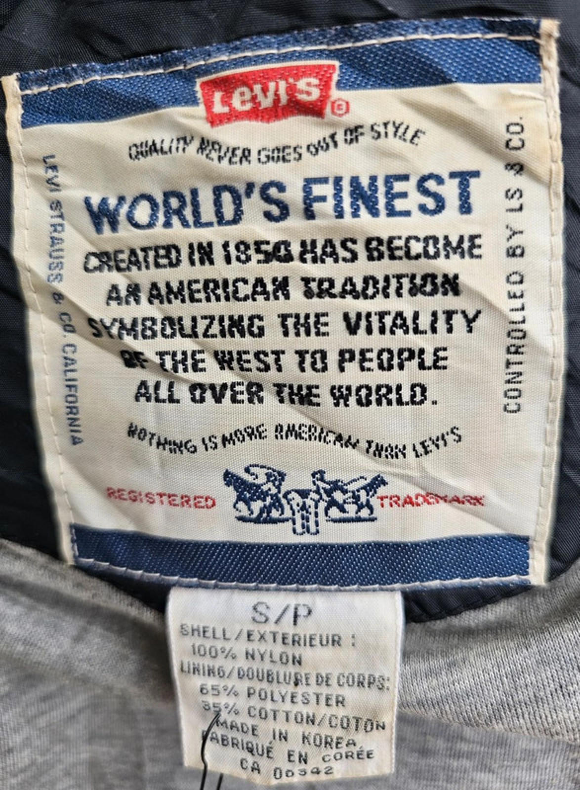 Vintage Levi's Black Button Up Coach Jacket - S/Small M/Medium**