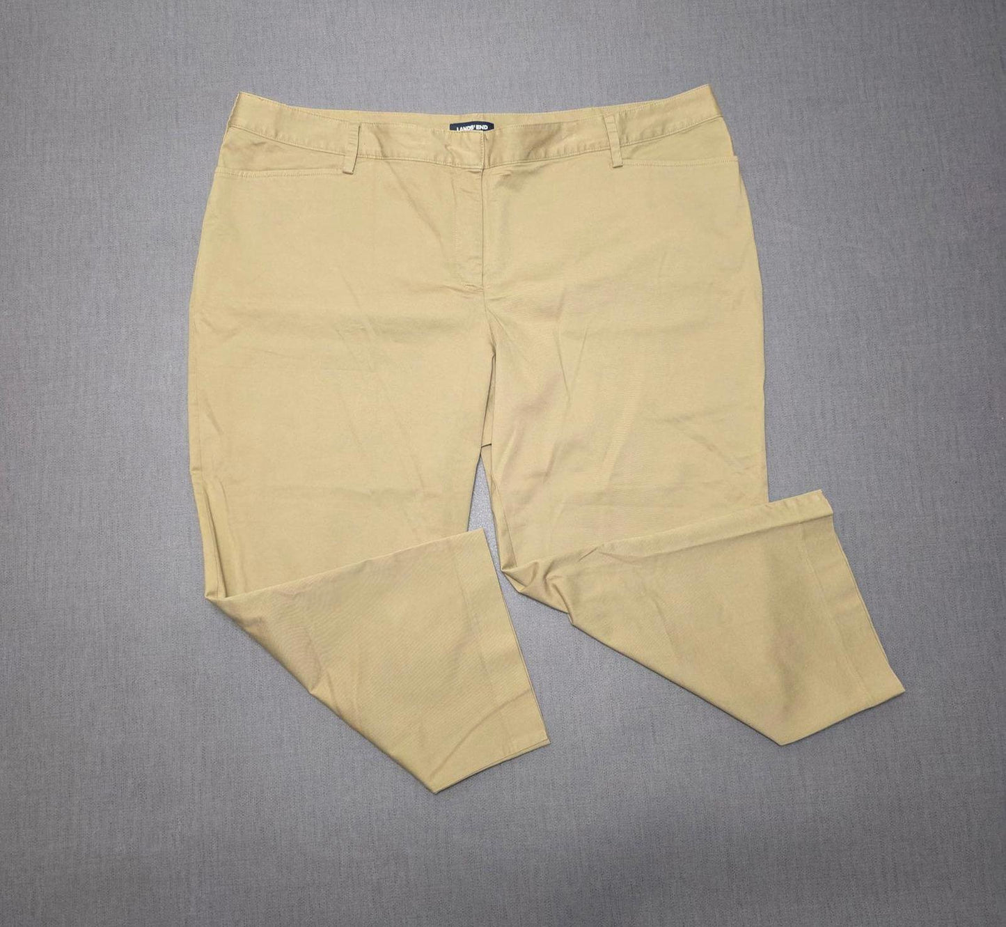 Lands End Womens Chino Style Smart Casual Trousers/Pants - 26 - W44 / L23 -Beige