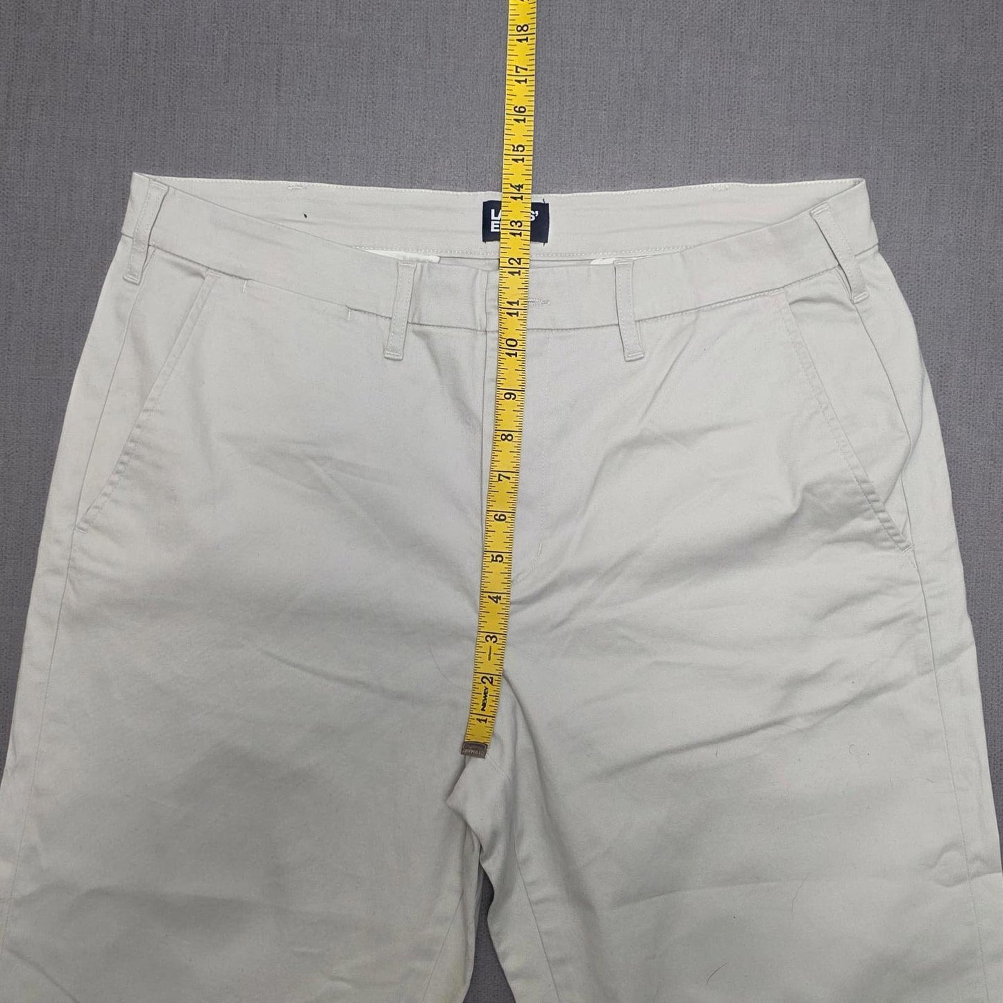 Lands End Mens Smart Casual Chino Style Trousers/Pants - 36 - W36 / L27 - Cream
