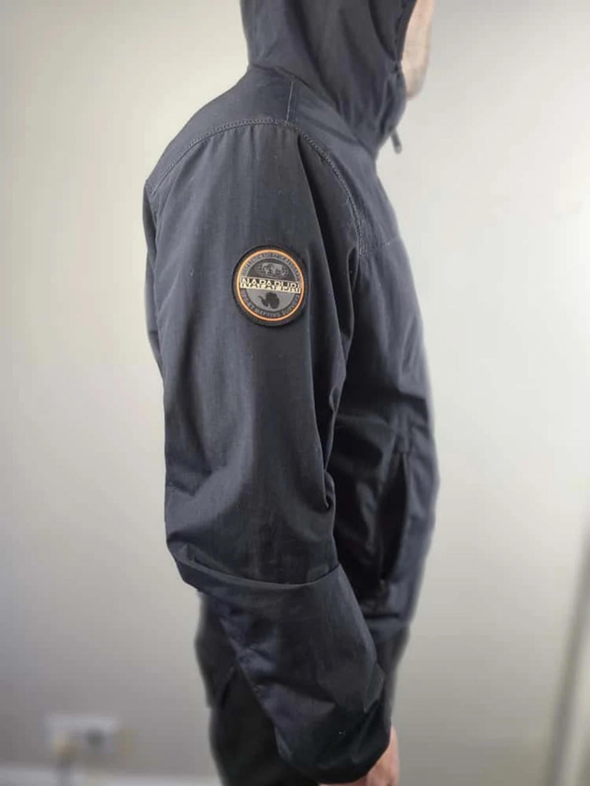 Mens Napapijri Avalon Black Full Zip Winter Hooded Jacket - L/Large