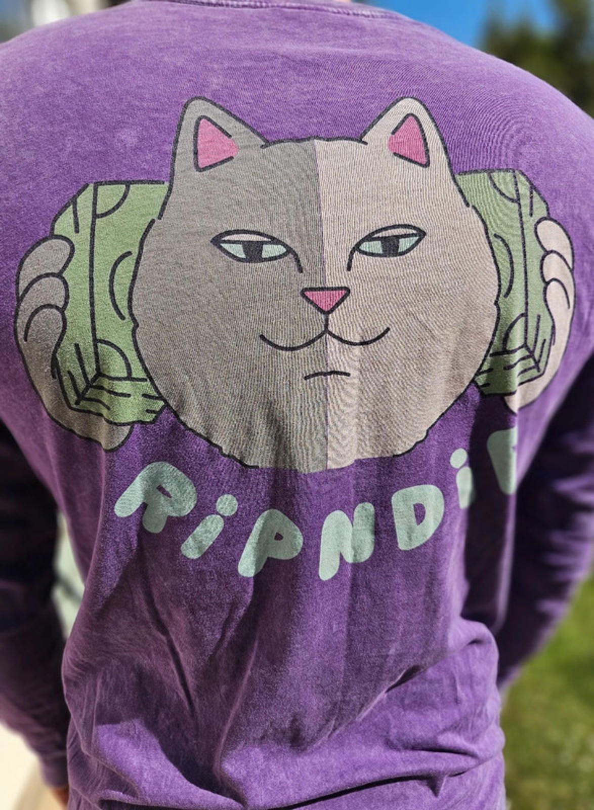 Ripndip Purple Money Talks Unisex Long Sleeve Print T-Shirt - M/Medium**