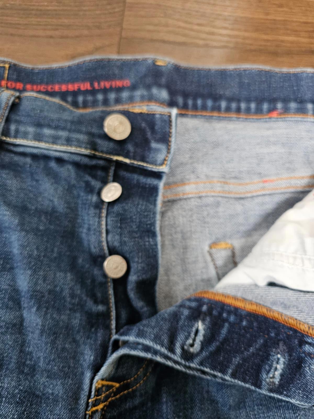Diesel Mens Button Fly Blue Jeans Regular Taper Fit W36/26L Denim