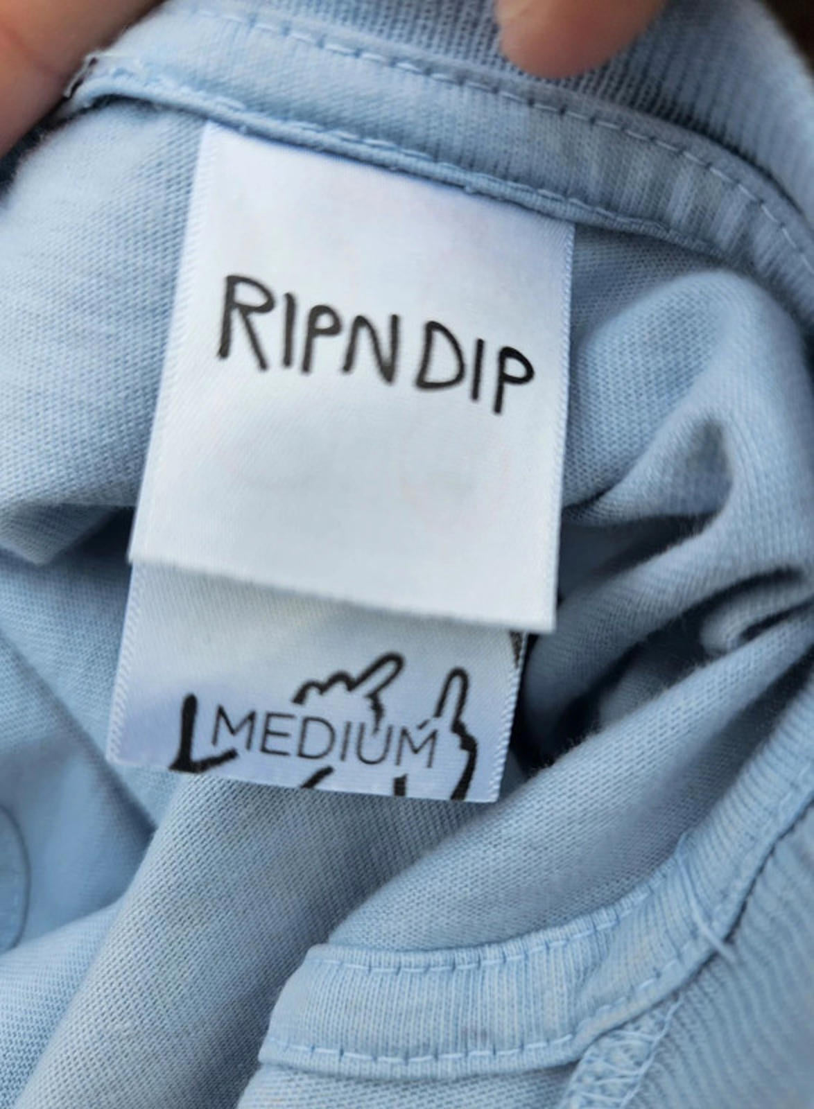 Ripndip Blue Long Sleeve Mother Nermal Print T-Shirt - M/Medium**