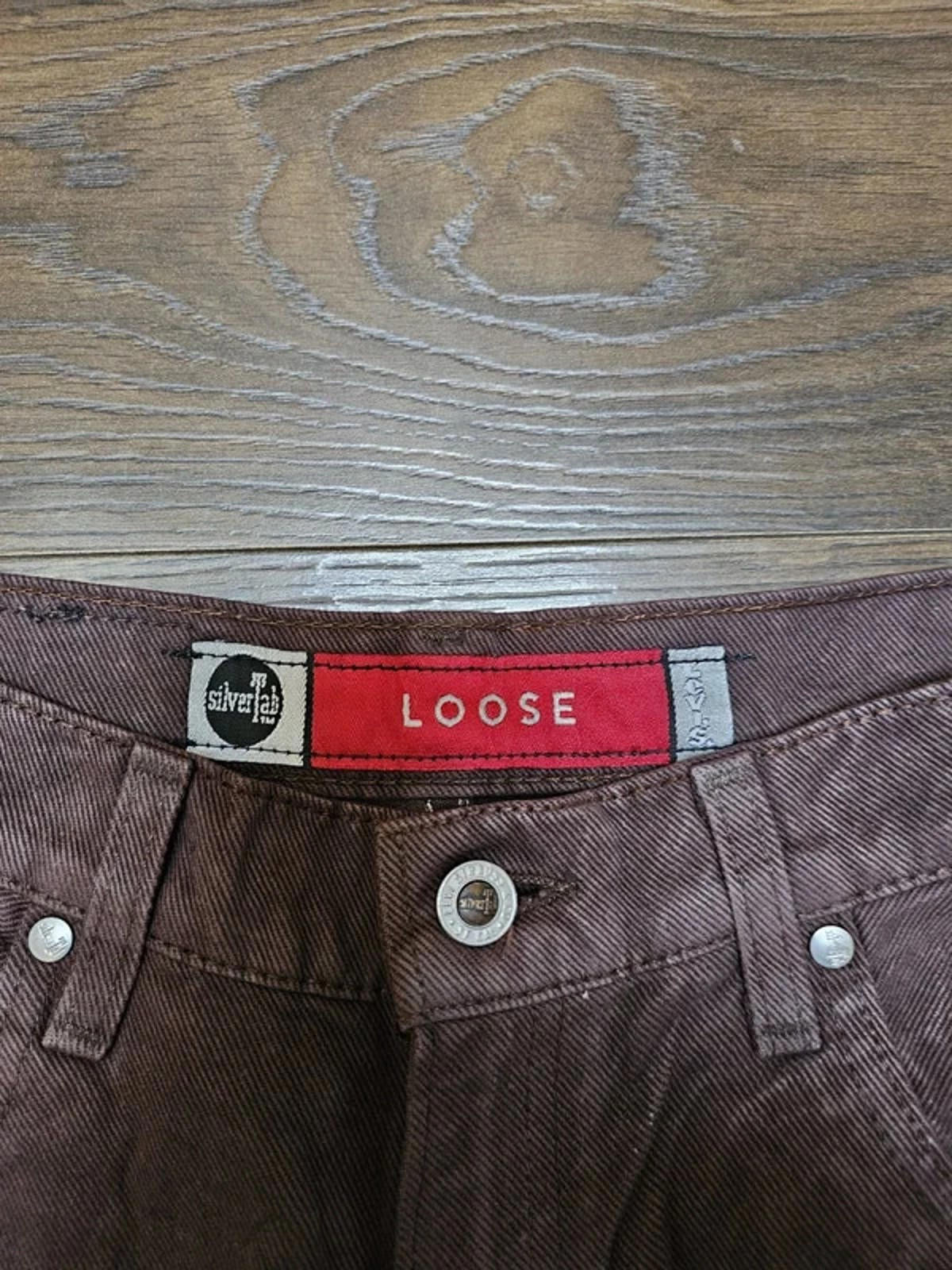 Levi's Womens Vintage Silvertab Brown Jeans Loose 11 JR M W31/32L Denim Trousers Bottoms 12