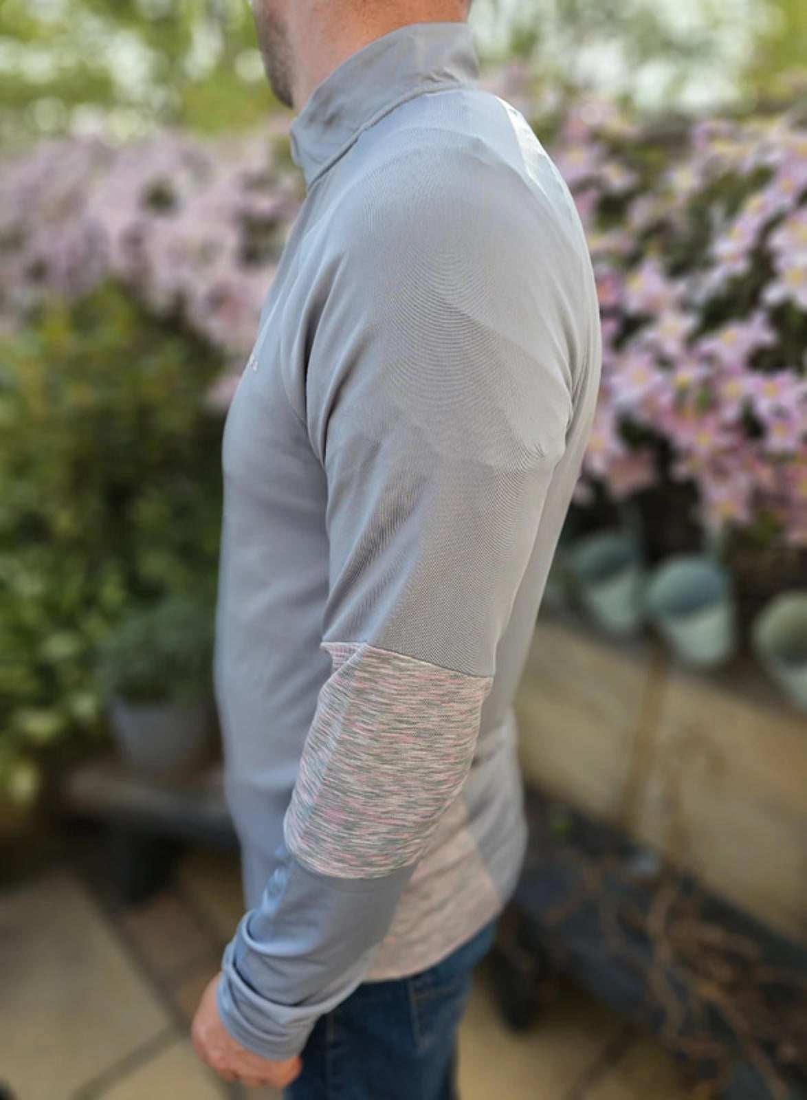 Technicals Long Sleeve Quarter Zip Top Grey - L/Large
