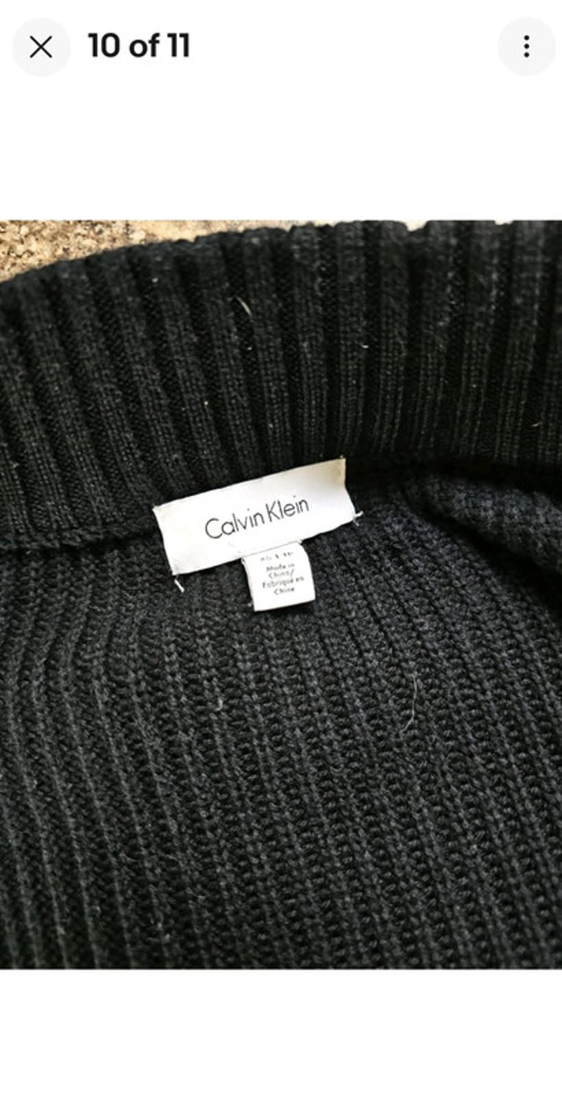 Calvin Klein Full Zip Smart Casual Black Jacket Stretch - S/Small M/L