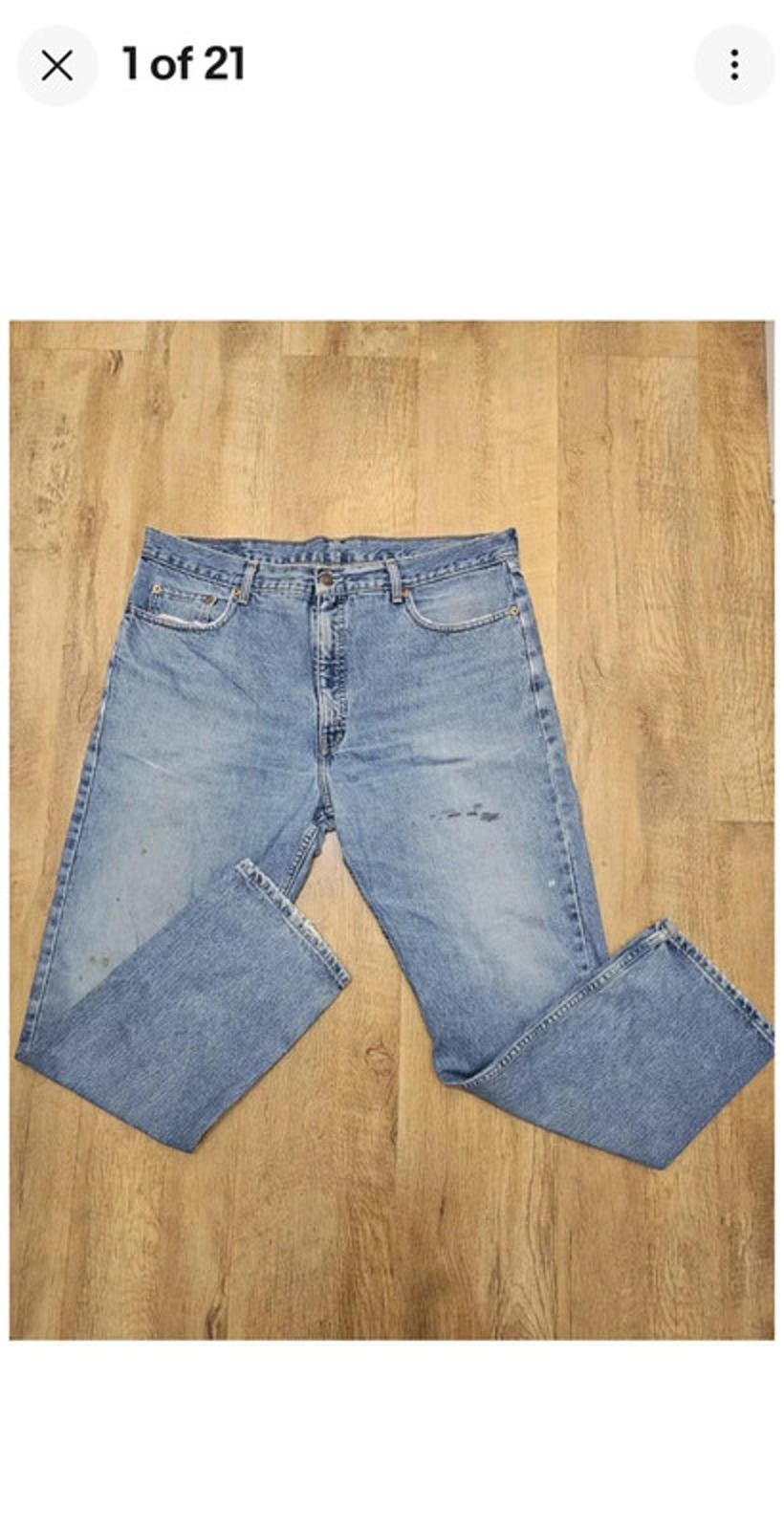 Levi's Vintage Orange Tab Blue Jeans 615 Straight Fit - W39/30L