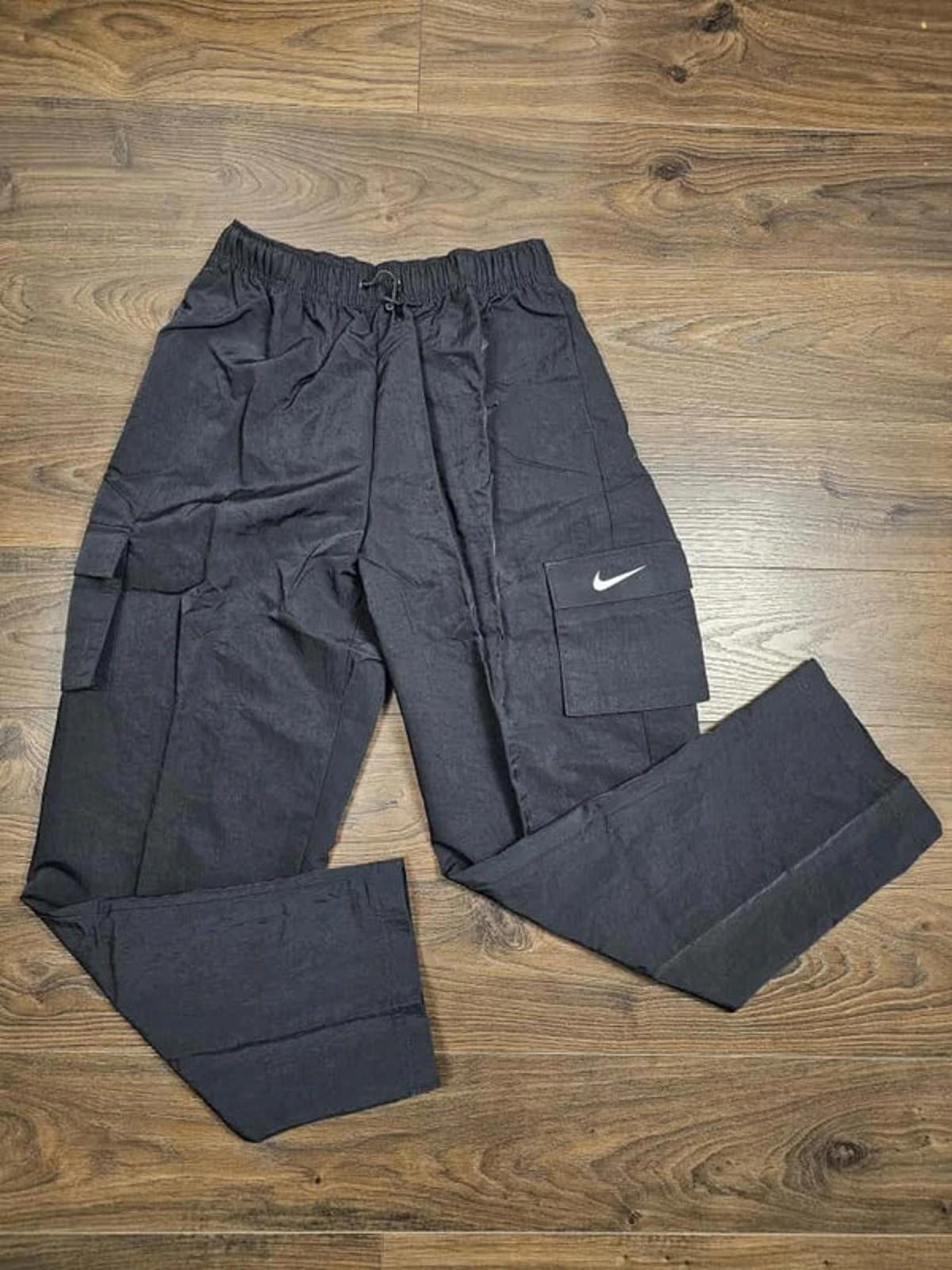 Nike Womens Black High-Rise Woven Cargo Pants/Trousers - S Small