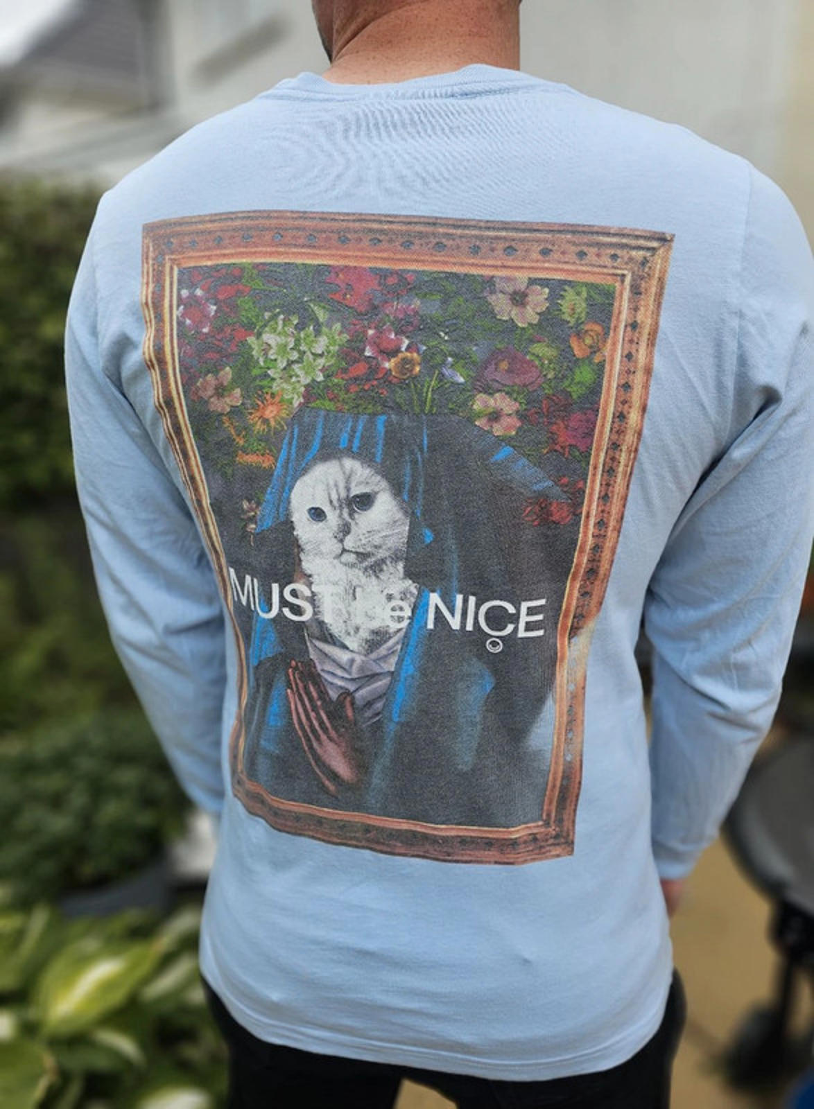 Ripndip Blue Long Sleeve Mother Nermal Print T-Shirt - M/Medium**