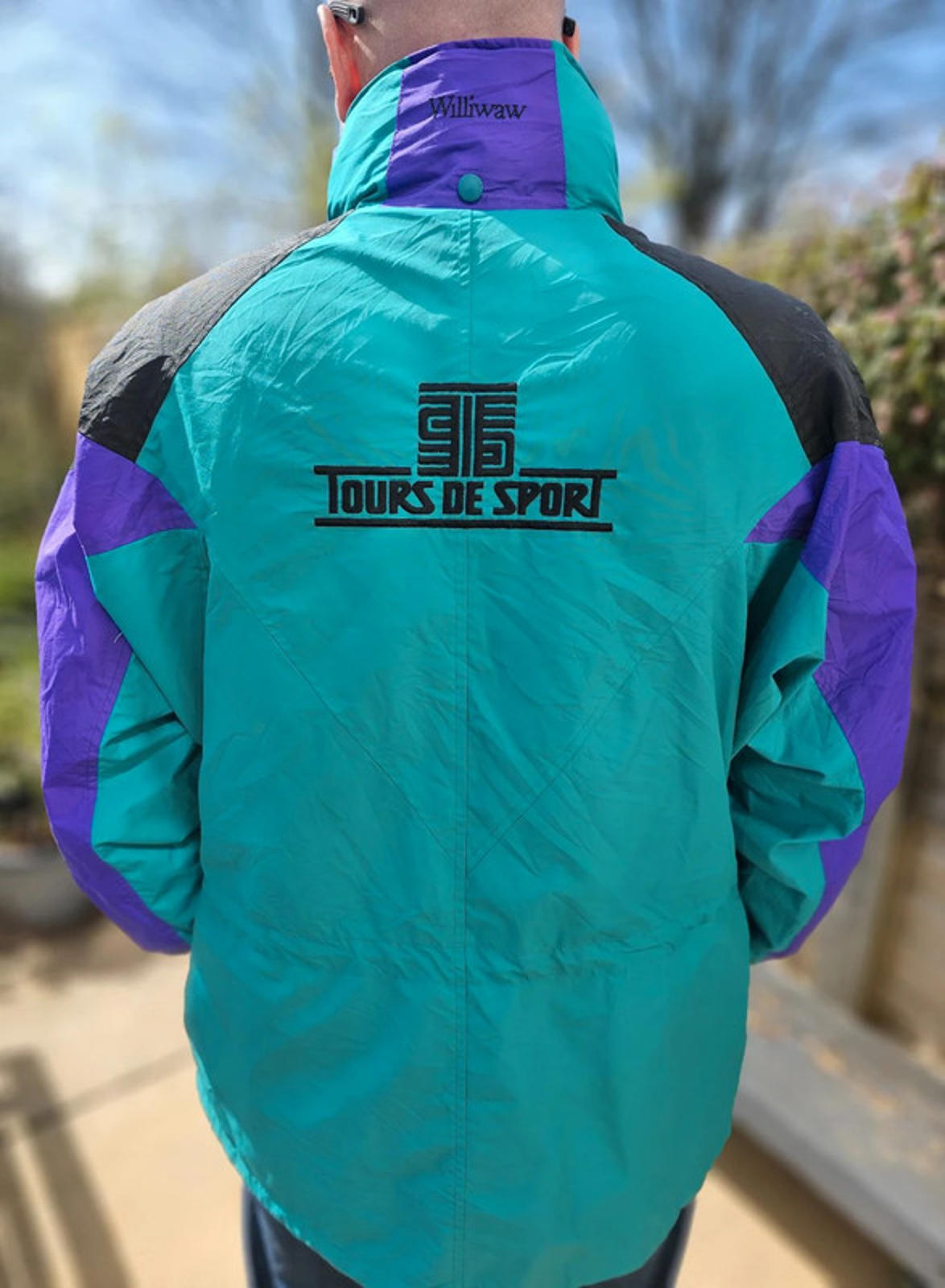 Vintage Columbia Tour De Sport Full Zip Windbreaker/Rain Jacket - L/XL