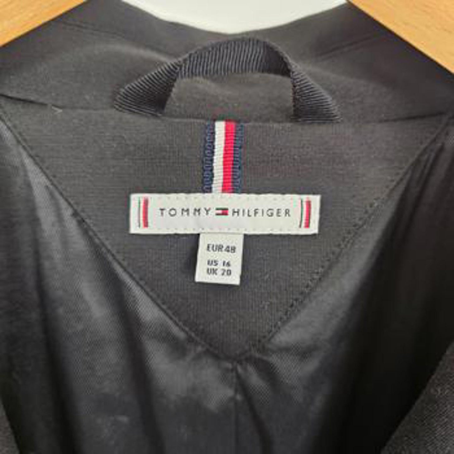 Tommy Hilfiger Women’s Black Tailored 2 Button Blazer Jacket - UK 20 RRP £260