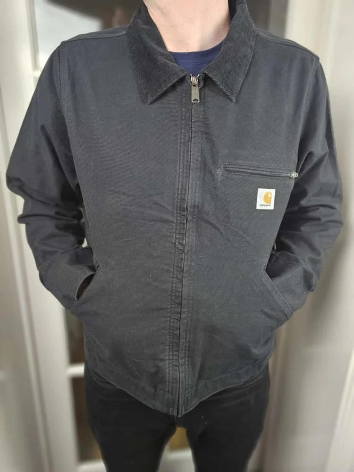 Carharrt Rugged Flex Loose Fit Blanket Lined Detroit Jacket - M/Med - Black
