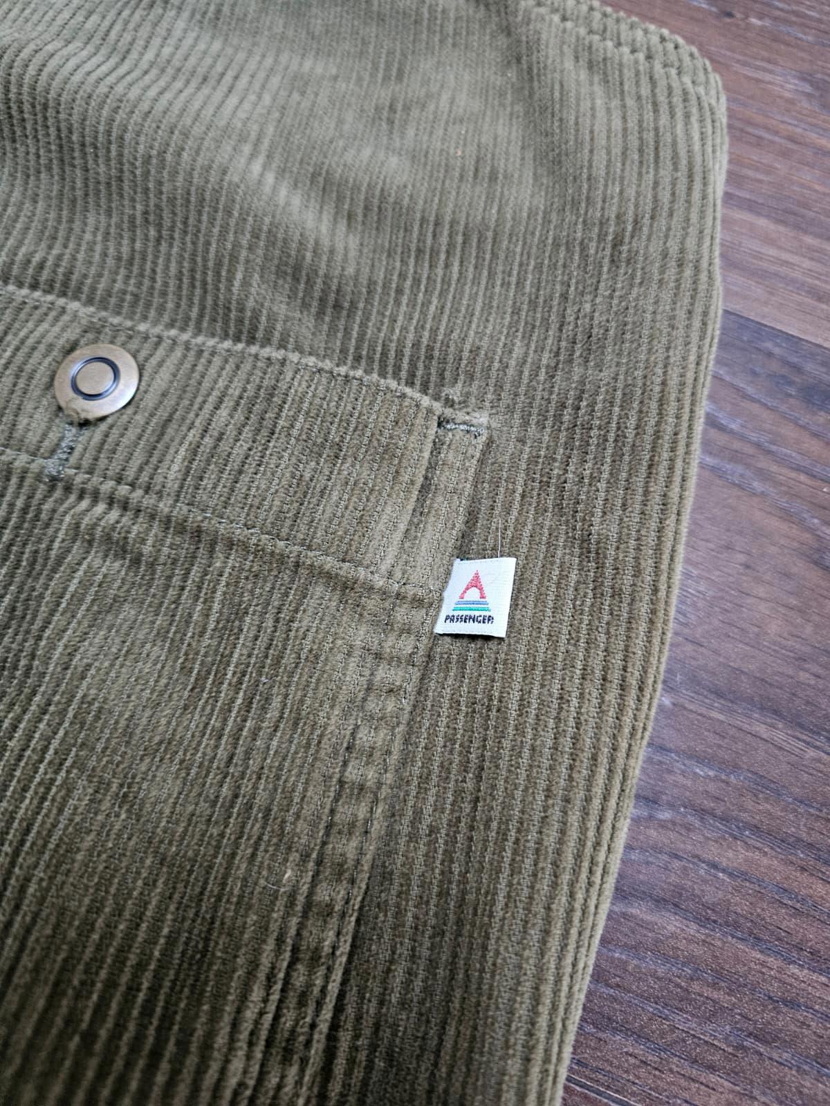 Passenger Womens Corduroy Dungarees - Extra Small / L - Dark Green