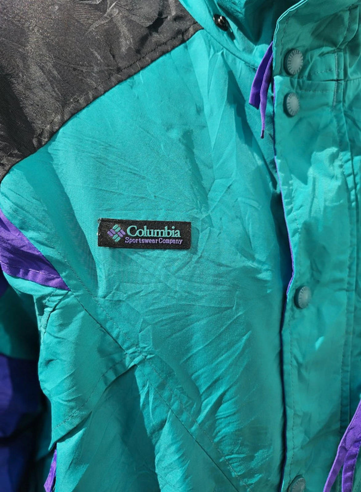 Vintage Columbia Tour De Sport Full Zip Windbreaker/Rain Jacket - L/XL