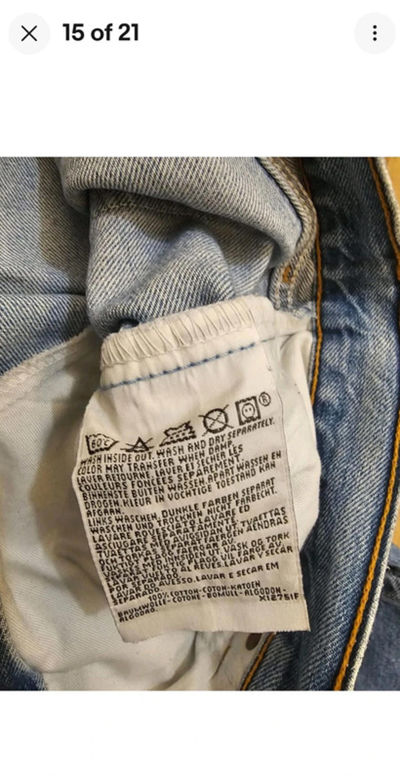 Levi's Vintage Orange Tab Blue Jeans 615 Straight Fit - W39/30L