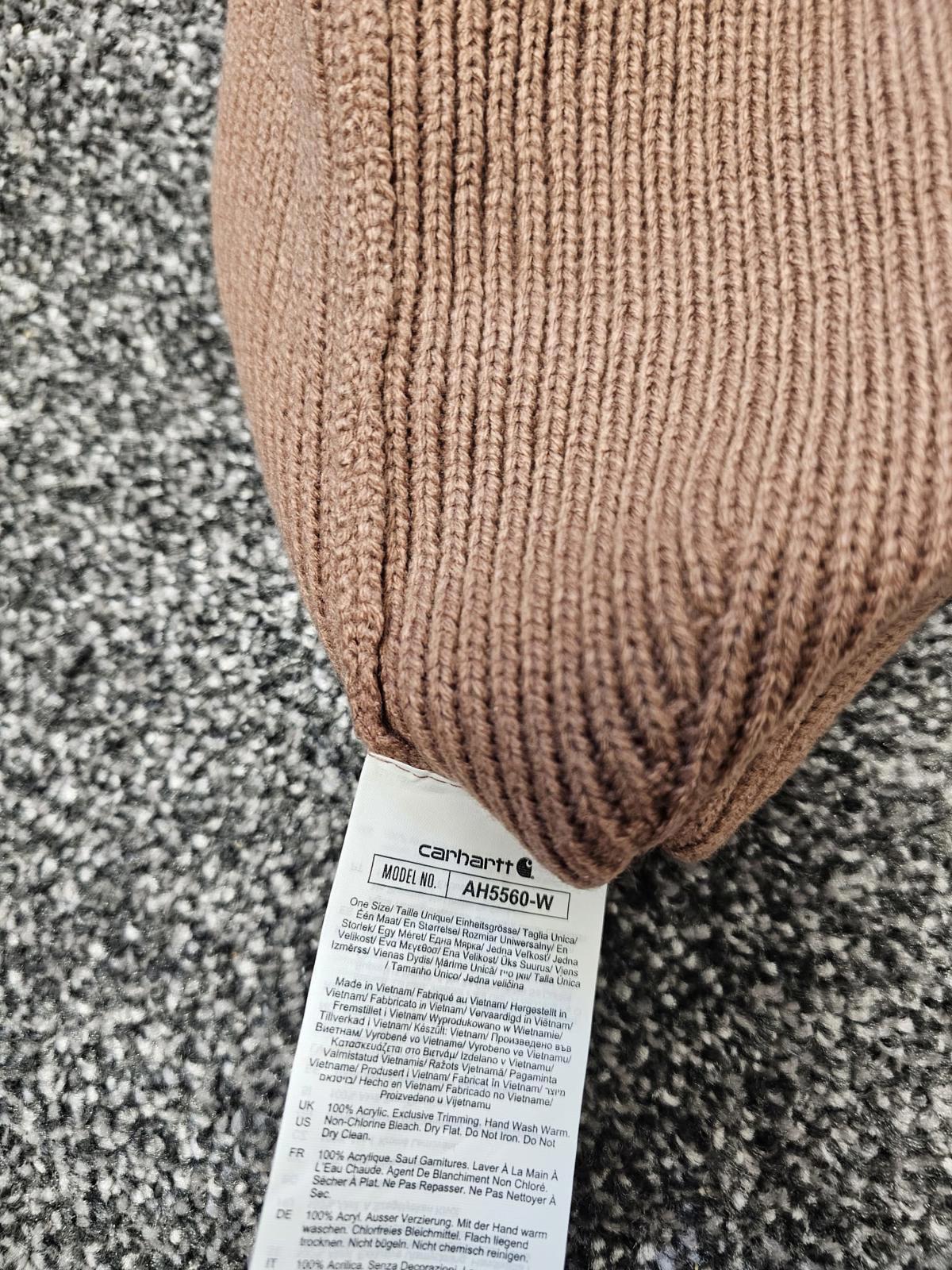 Carharrt Multi Season Unisex Beanie Hat - Brown/Apricot - Unisex/Multi Season