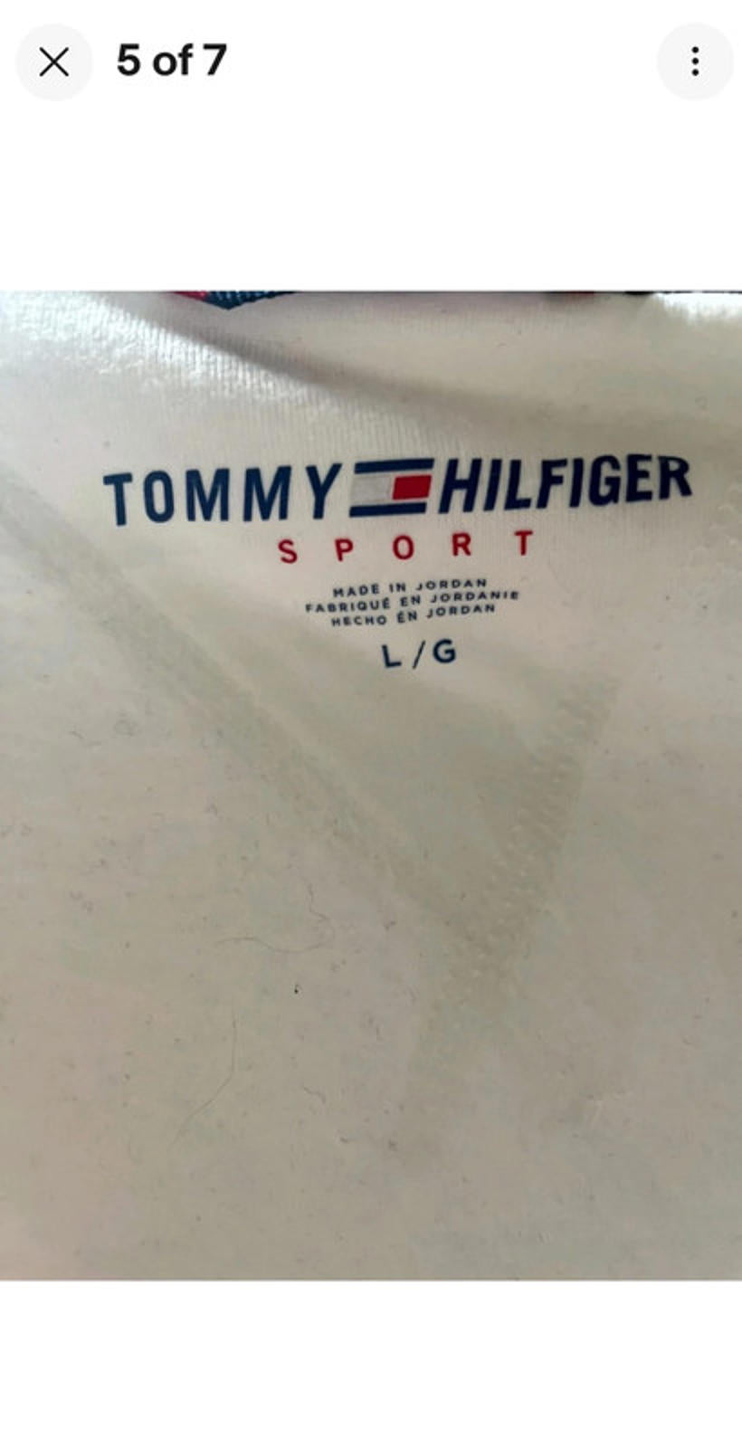 Vintage White Tommy Hilfiger Full Zip Fleece Hoodie Jacket - L/Large