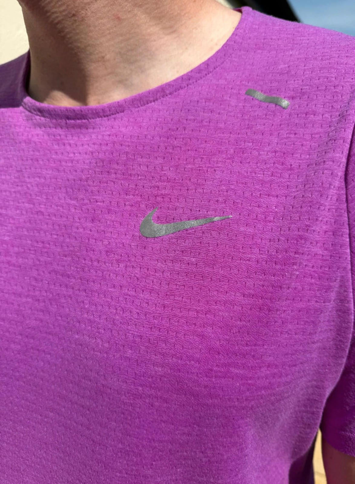 Nike Dri-Fit Purple Activewear Gym Casual Running Short Sleeve T-Shirt - L/Large