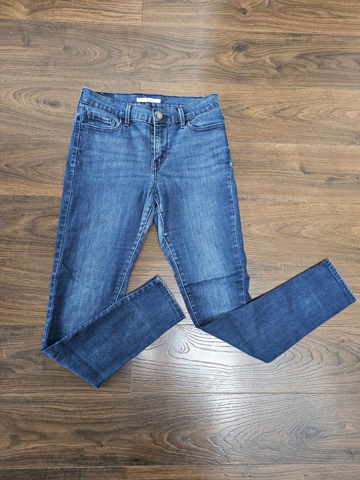 Levi's Womens Blue Jeans 710 Super Skinny Fit W29/30L Denim Trousers Bottoms