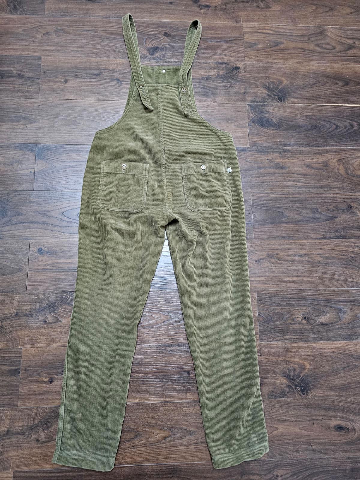 Passenger Womens Corduroy Dungarees - Extra Small / L - Dark Green