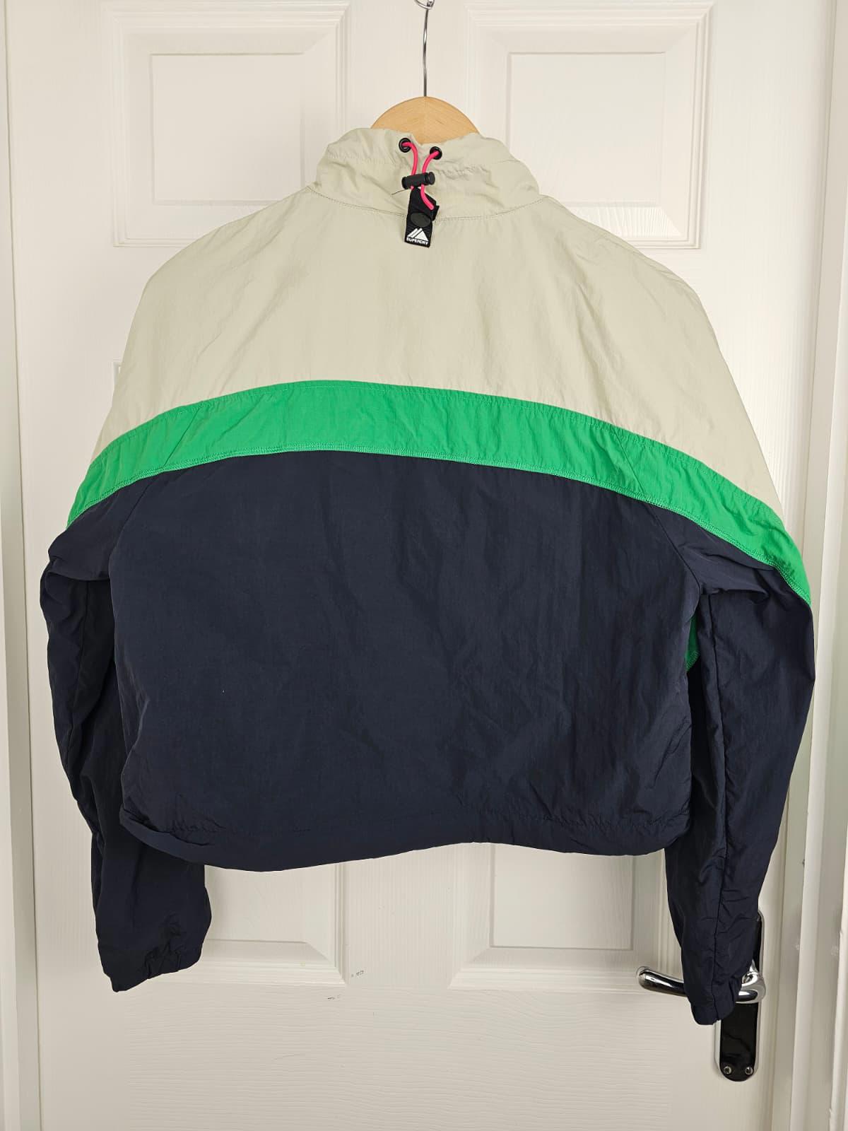 Superdry Colour Block Womens Pullover 1/4 Zip Windbreaker Jacket - UK 12