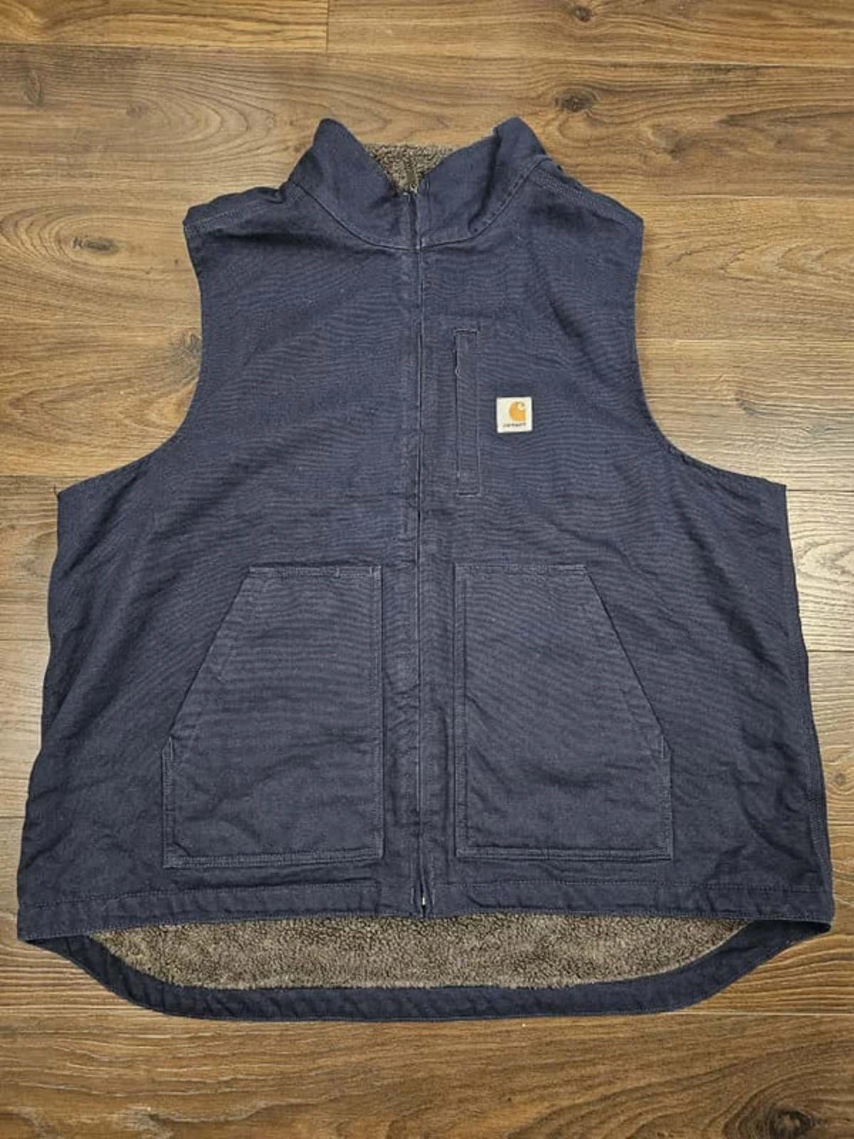Carharrt Washed Duck Mens Loose Fit Sherpa Lined Gilet/Bodywarmer L/Large XL/XXL