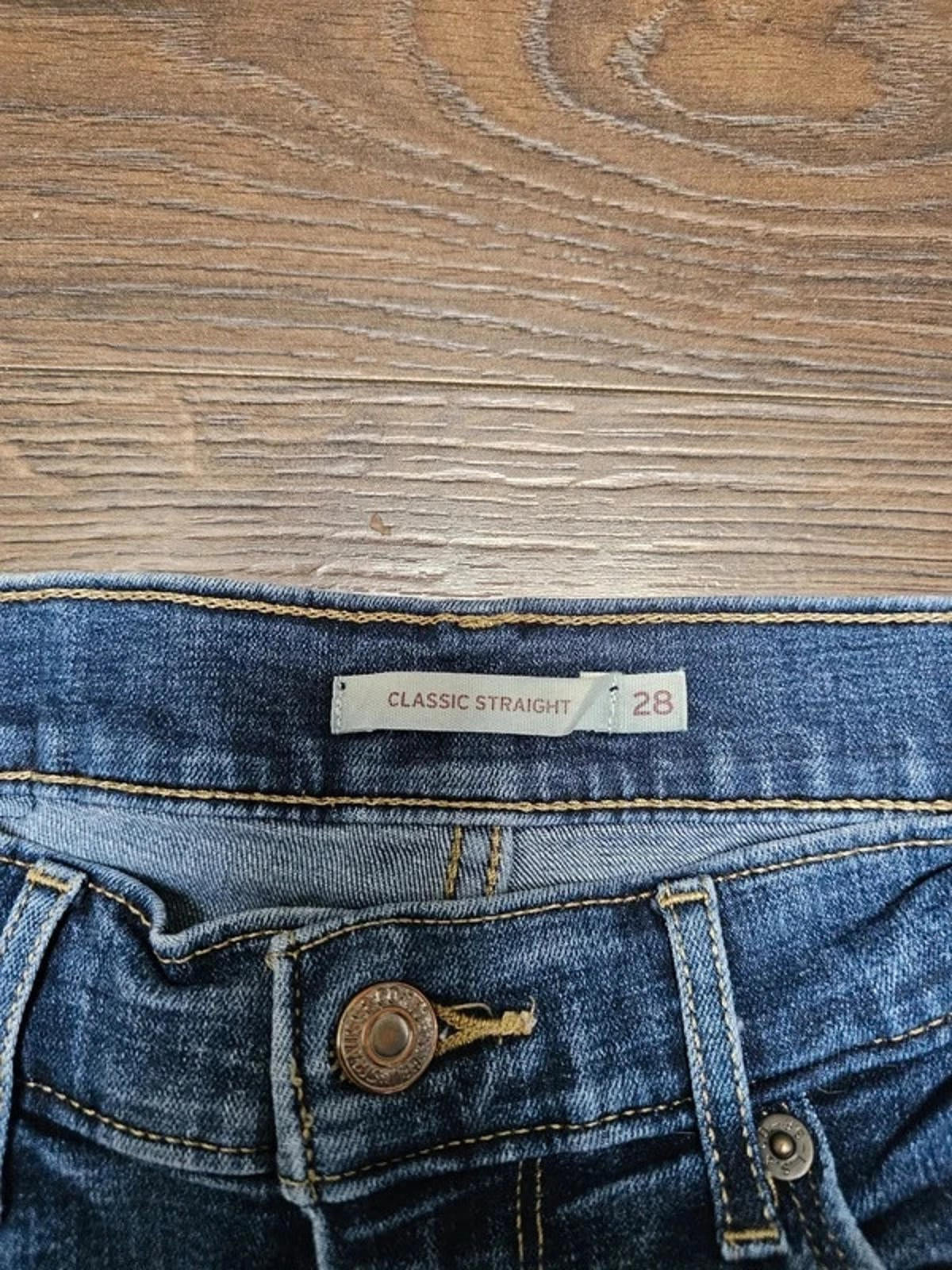 Levi's Womens Blue Jeans Classic Straight 6S W28/28L Denim Trousers Bottoms