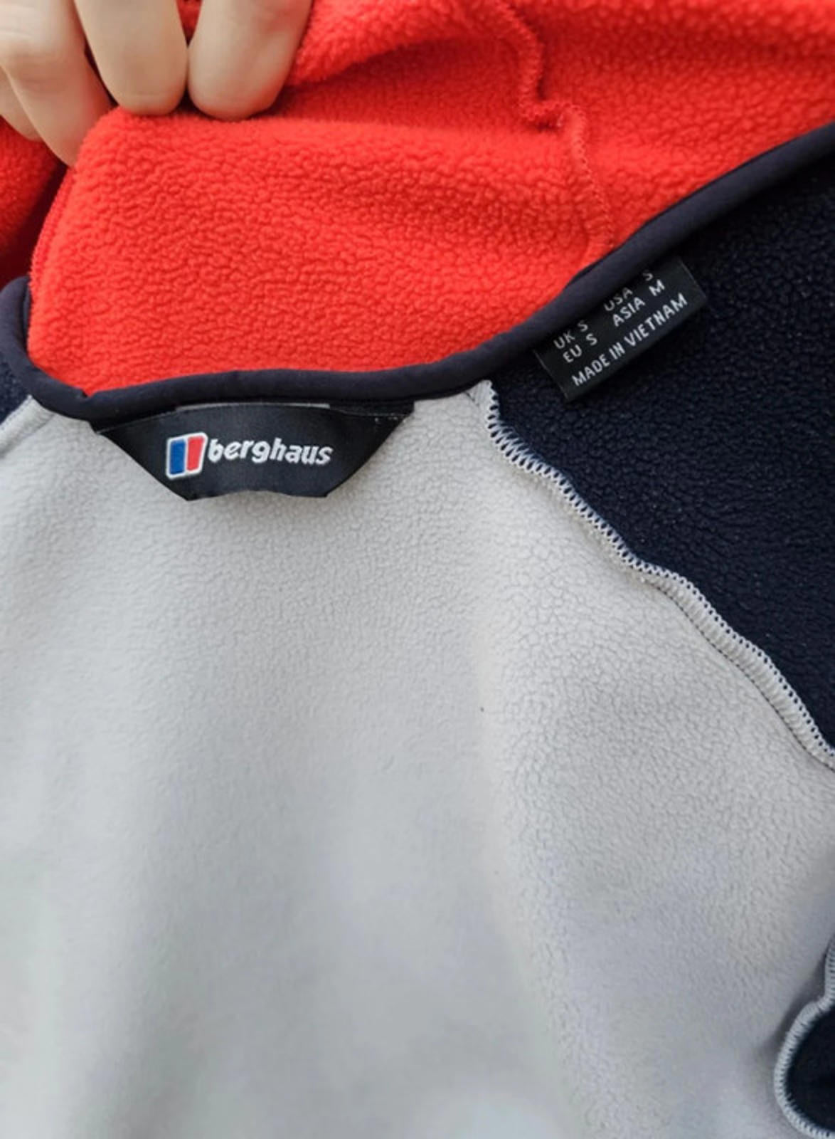 Berghaus Gyber Full Zip Navy/red Hoodie Fleece Streetwear Jacket - S/Small