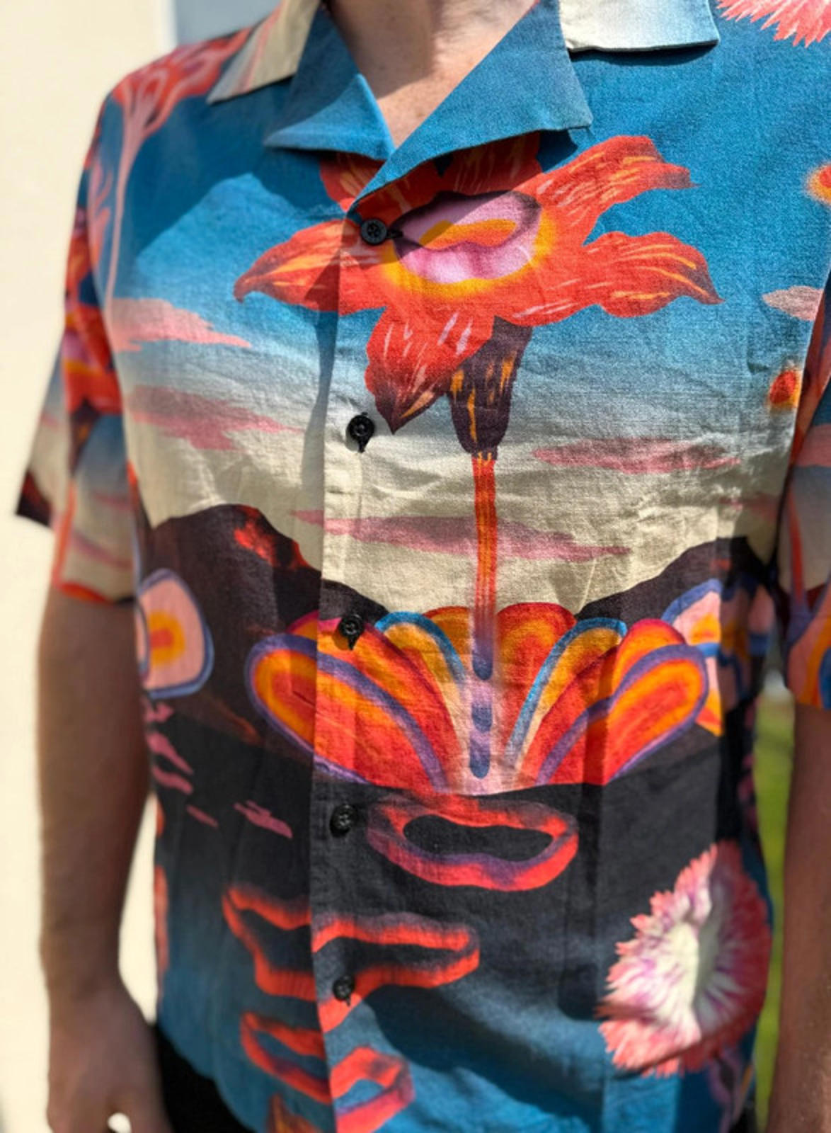 Brand New Mens EDWIN Japan Short Sleeve Floral Shirt RRP £130 - M/Medium*
