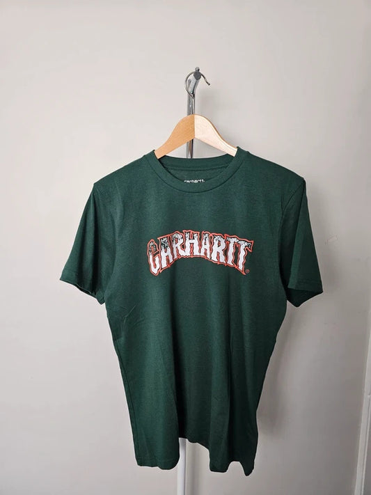 Carharrt WIP Men's Short Sleeve Big Spell Out T-Shirt - S/Small - Dark Green