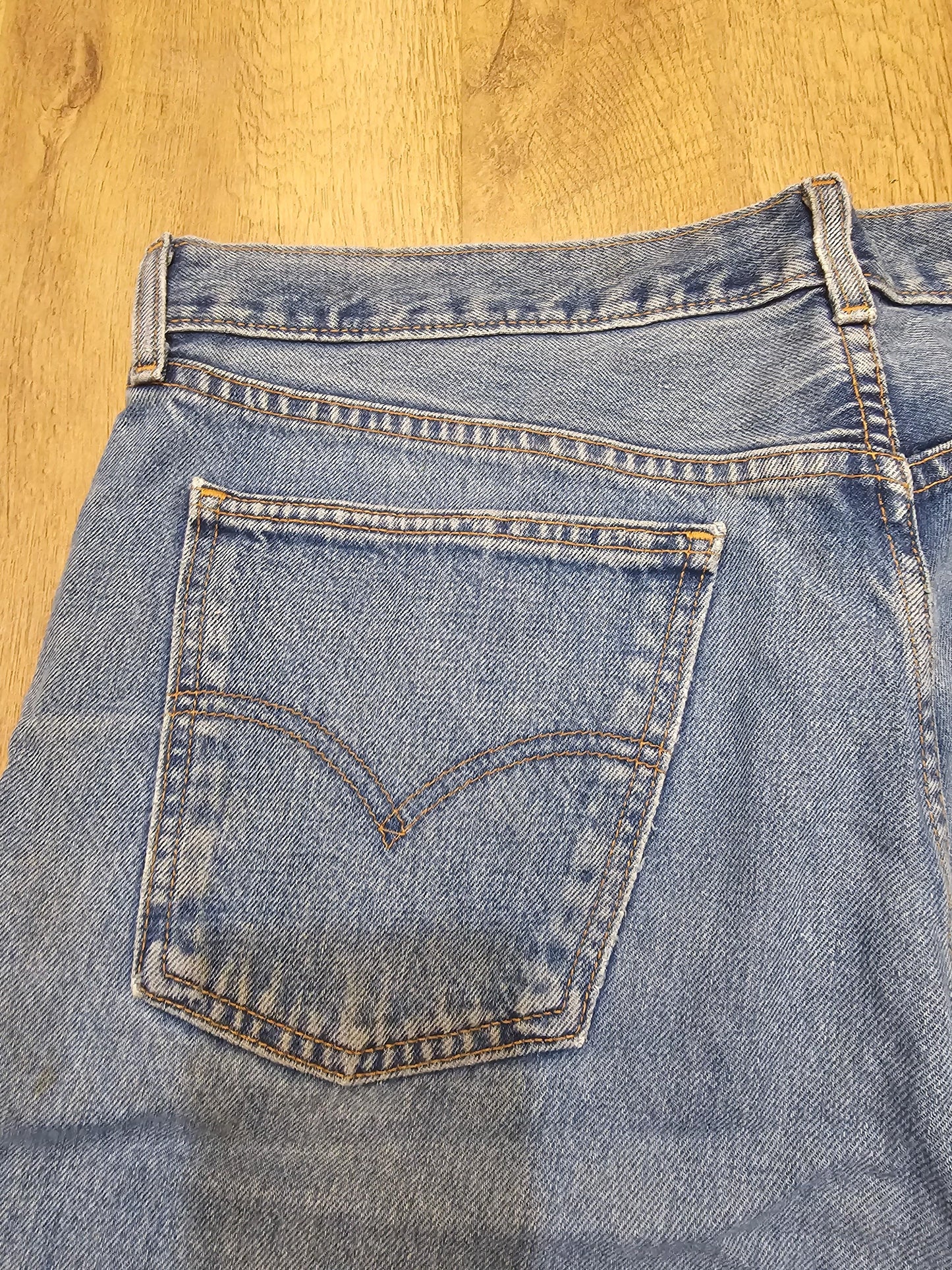 Levi's Vintage Orange Tab Blue Jeans 615 Straight Fit - W39/30L
