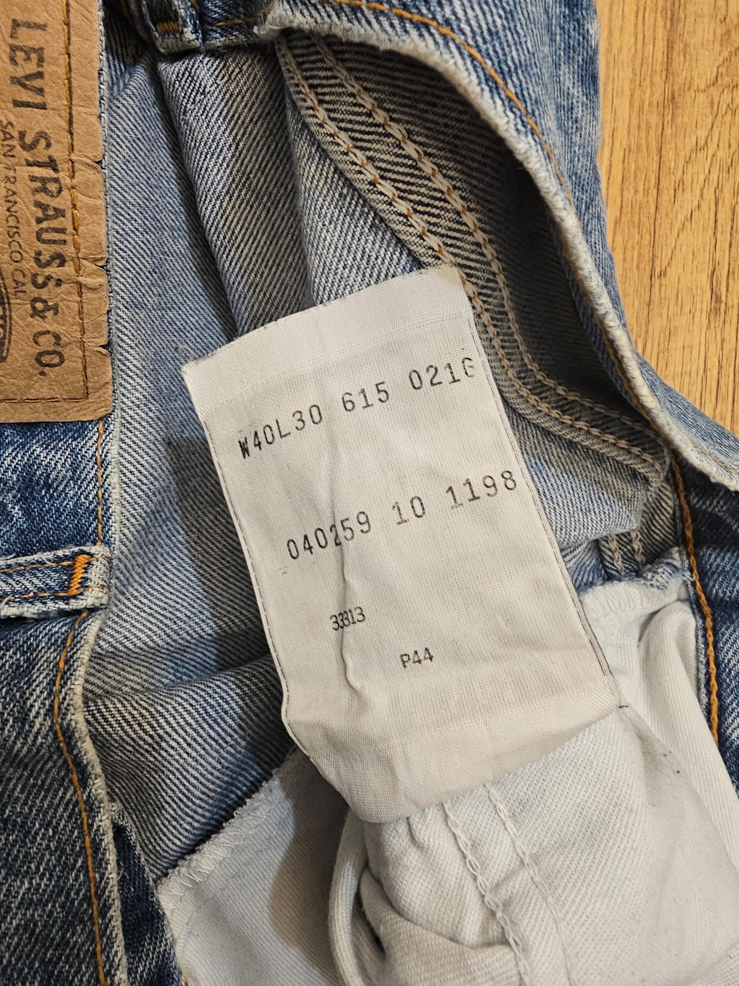 Levi's Vintage Orange Tab Blue Jeans 615 Straight Fit - W39/30L