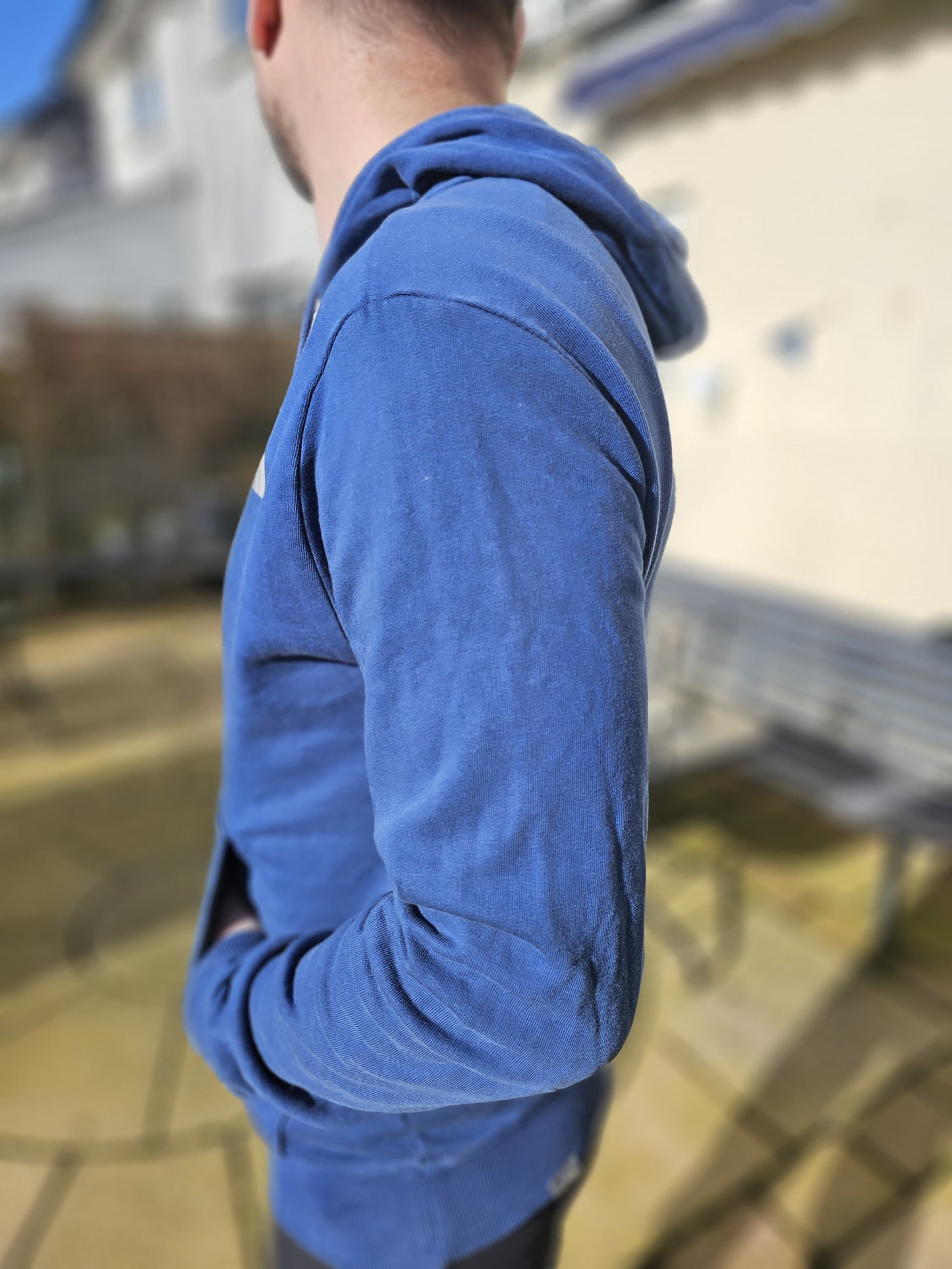 The North Face Smart Blue Mens Printed Hoodie Hoody - LG/Large