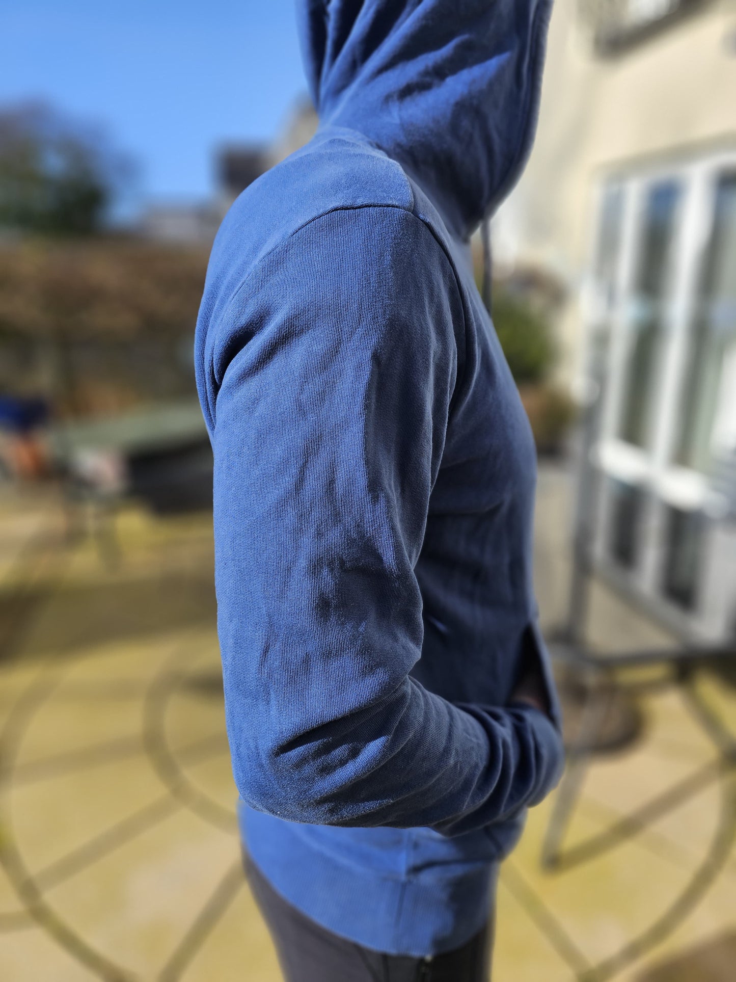 The North Face Smart Blue Mens Printed Hoodie Hoody - LG/Large