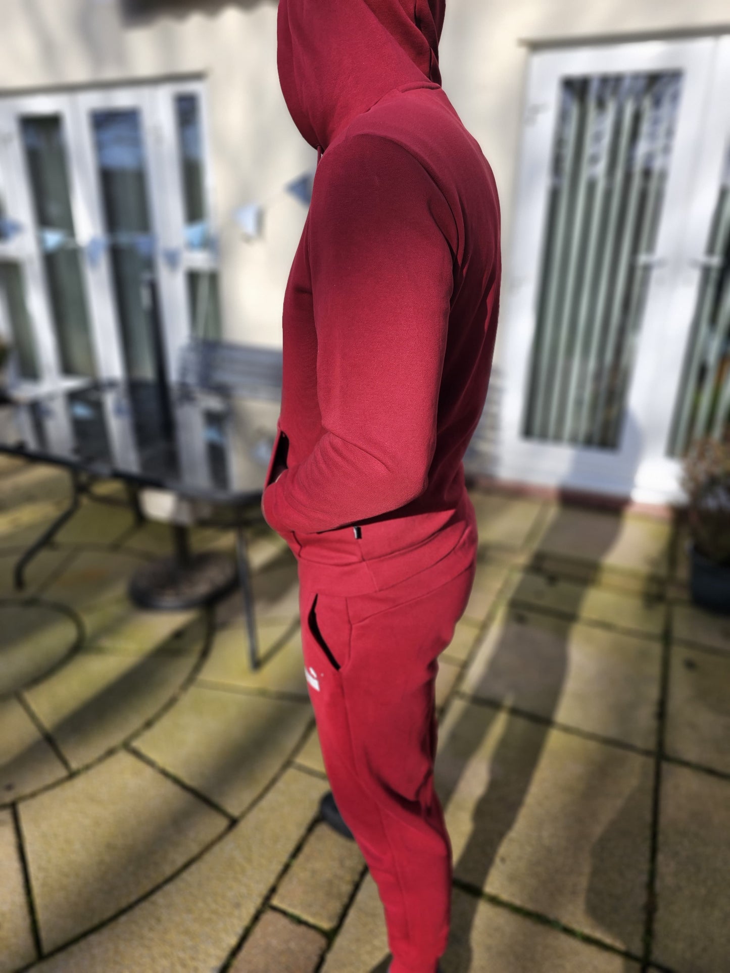 Puma Matching Tracksuit Deep Red Top & Joggers Bottoms Hoodie - M/Medium