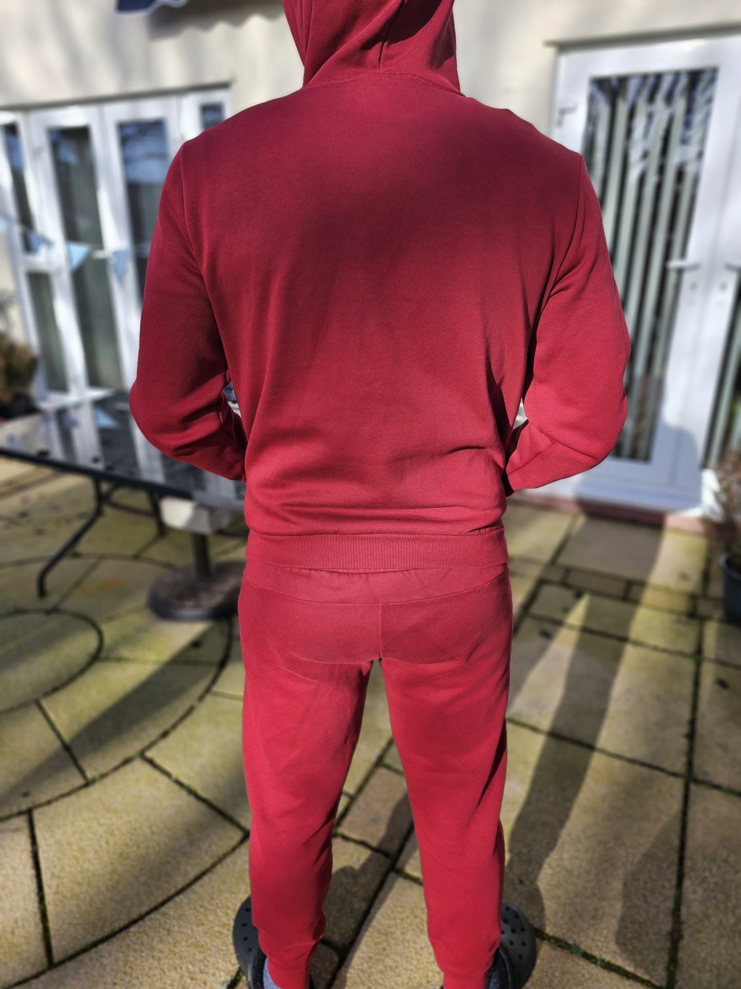 Puma Matching Tracksuit Deep Red Top & Joggers Bottoms Hoodie - M/Medium