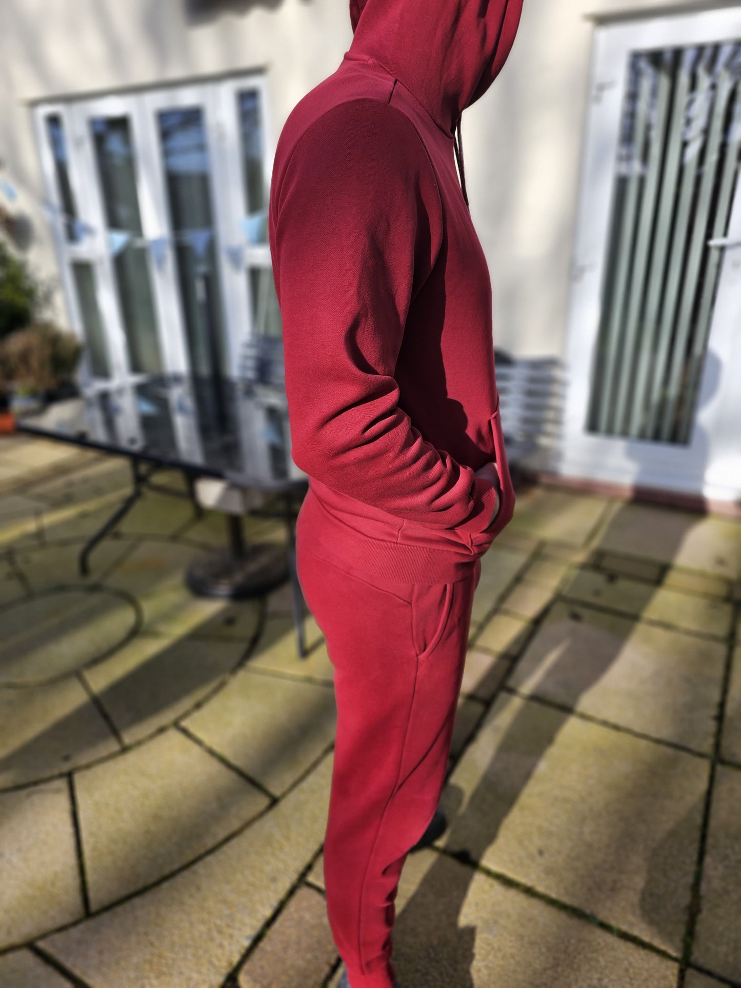 Puma Matching Tracksuit Deep Red Top & Joggers Bottoms Hoodie - M/Medium