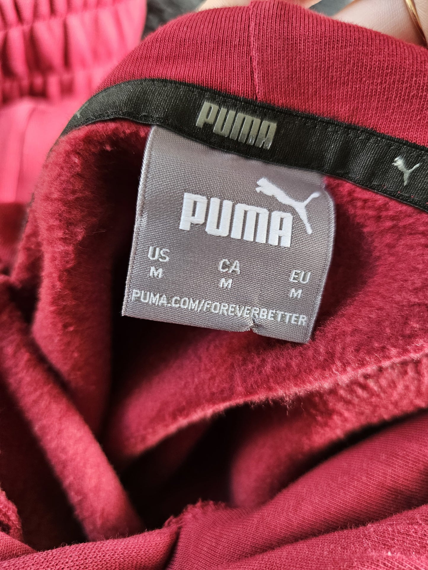 Puma Matching Tracksuit Deep Red Top & Joggers Bottoms Hoodie - M/Medium