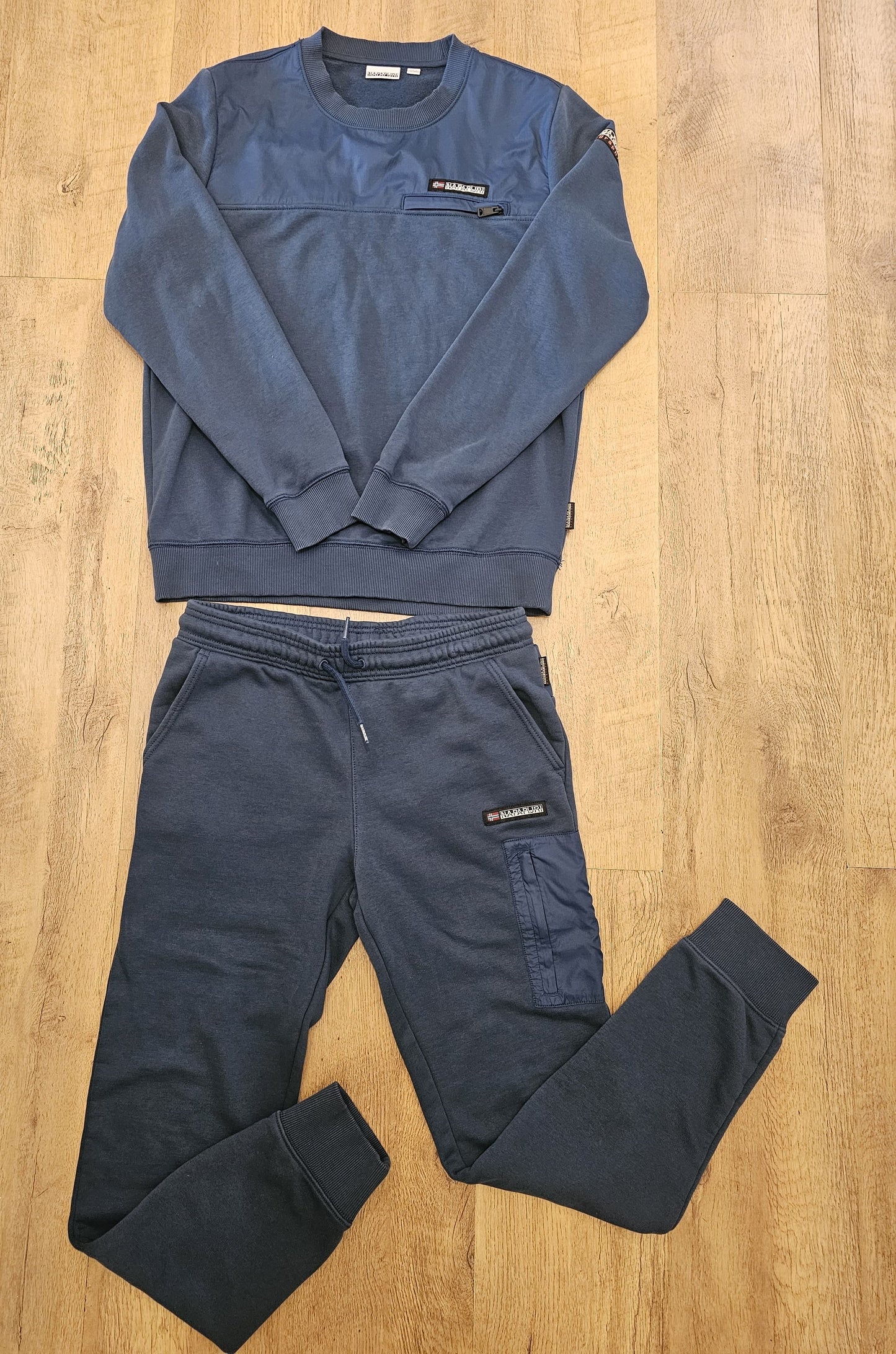 Napapijri Bamix Navy Blue Sweatshirt & Joggers Matching Set - S/M Small/Medium