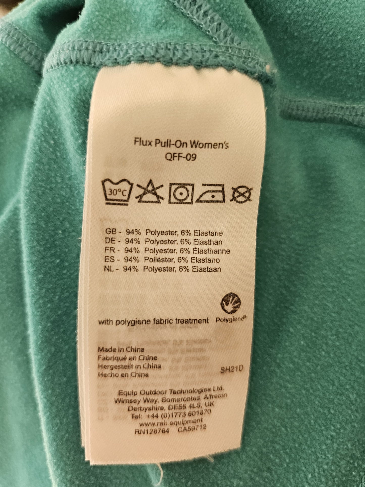 Rab Base/Mid Layer Pullover Pull On Long Sleeve 1/2 Zip - UK 8