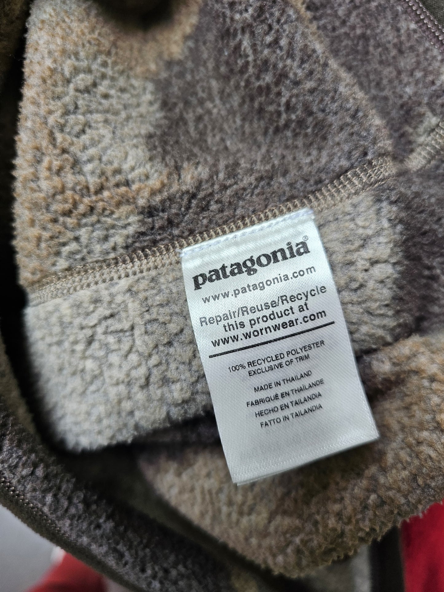 Patagonia Pullover Zip Up Camo Fleece Jumper M/Medium Unisex