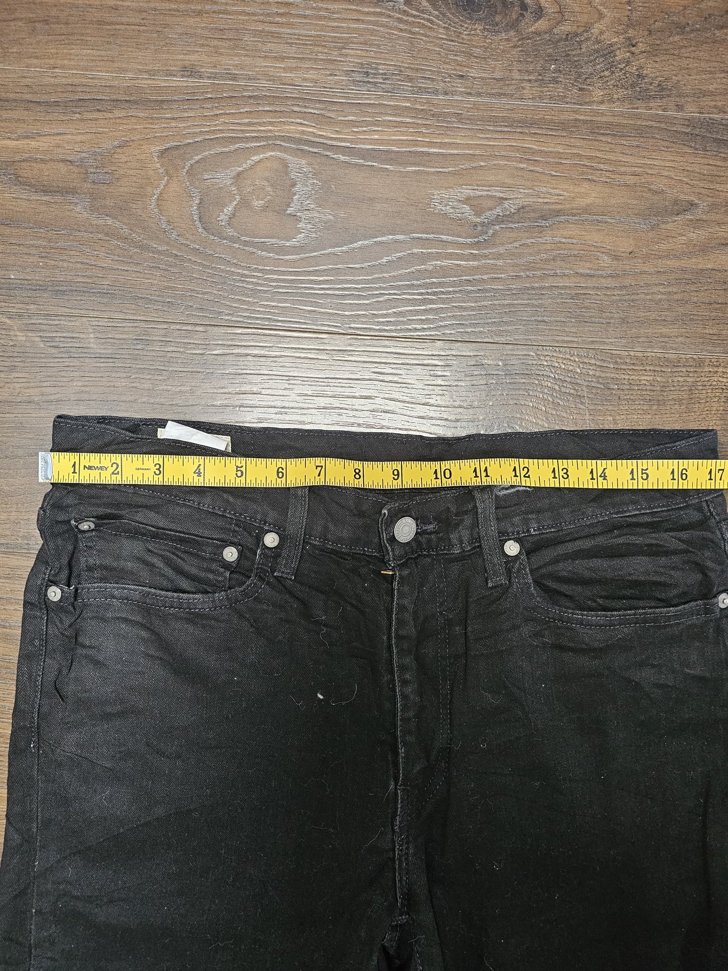 Levi's Mens Black Jeans 511 Slim Fit W34/31L Denim