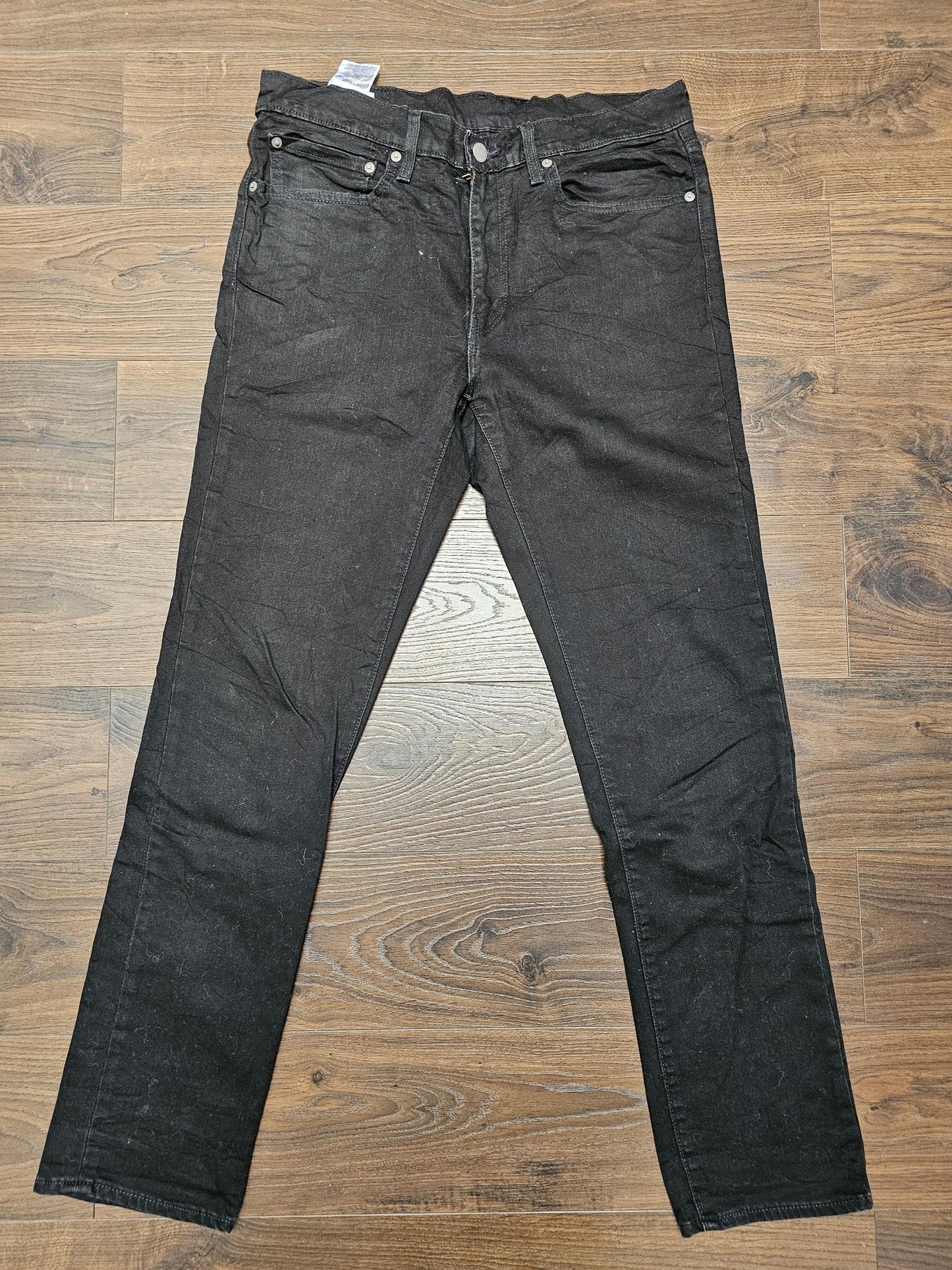 Levi's Mens Black Jeans 511 Slim Fit W34/31L Denim